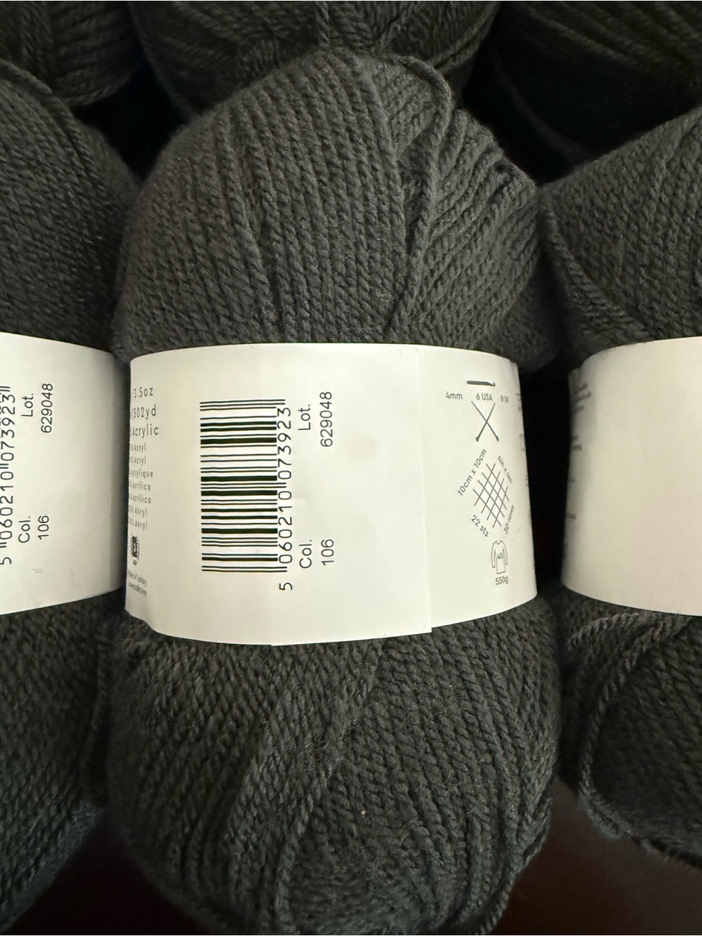 Paintbox Granite Gray Acrylic Yarn Multipack - 10 Skeins - Picture 5 of 7